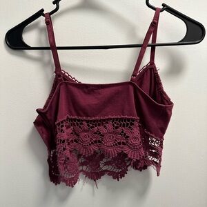 Maroon crop top